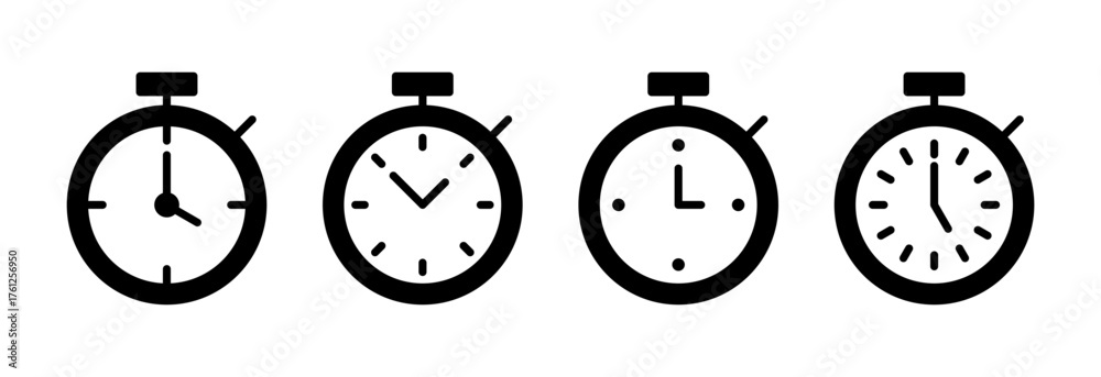 stopwatch icon vector illustration. Timer sign and symbol. Countdown ...