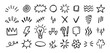 © Yanka - Expression sign hand drawn doodle set for concept design. Expression elements isolated on white background.