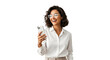 © MopoWe - Happy Business Woman Using Smartphone Mobile Cellphone Tech Communication