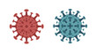 © Mstsalma - Illustrative depiction of two virus cells with distinct color schemes