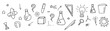 © Dump - Doodle set on the theme of science, research and education, chemistry, astronomy, mathematics, physics, geometry and other sciences.