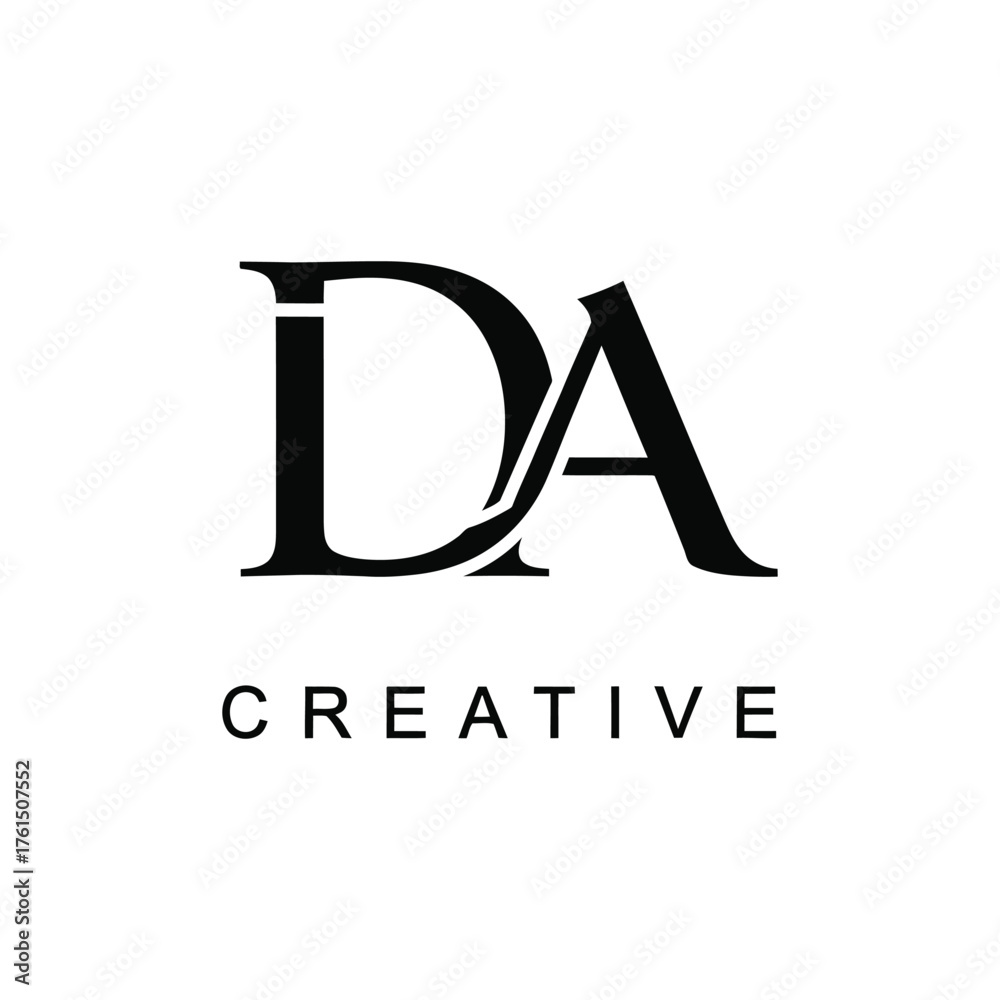 Elegant da creative logo design featuring bold serif typography and a ...