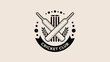 © farhan - Elegant cricket club logo design with bats and wickets, perfect for sports branding or team merchandise, creating a sense of tradition and athleticism