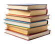 © Roksana - Old books with colorful covers ready for reading knowledge isolated on transparent background