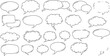 © mursida - Doodle Speech Bubbles, Thought Clouds, and Chat Boxes Line Art Set