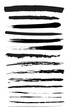 © thisara - Brush Strokes Vector  line Set .  black color .line elements .Vector illustration.