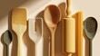 © kirana - Kitchen utensils flat lay with cooking tools on neutral background