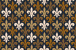 © Ekaterina - Mardi Gras Fleur de Lys Seamless Pattern. Festive Background.