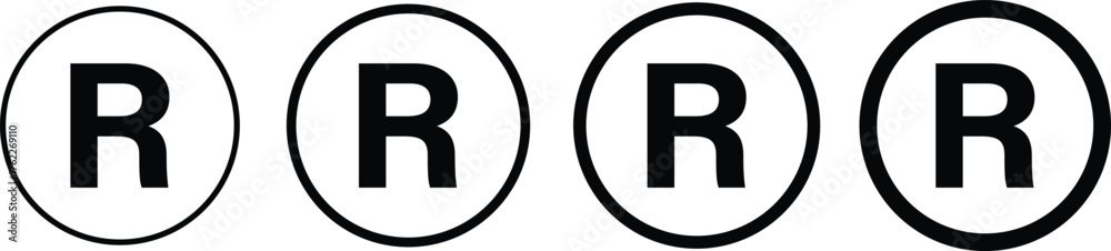 Copyright Placement R Symbol Example Copyright,Trademark Black Registered Symbol R in Circle R symbol ...