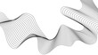 © Song Long - Wavy line with digital future technology concept background, wave lines pattern on white background vector in concept of technology, abstract black wave line banner template.