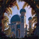 minaret of the mosque in cairo