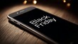 © Harry - Don't miss the deals this Black Friday sale displayed on a modern mobile phone on a rustic wooden surface for your marketing campaign!