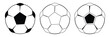 © pk bain - Soccer ball icon set. football symbol sign for sports apps and websites