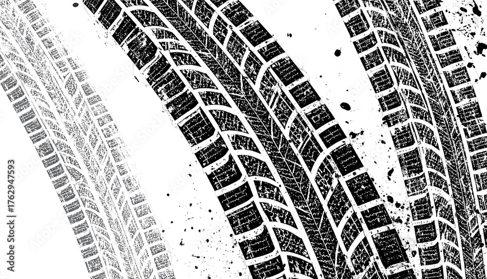 Mud Repeat Pattern High-contrast image of tire tracks in the snow/mud. Repeating pattern ...