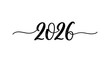 © Mithila Farzana - 2026 elegant script numbers with flourish year calligraphy