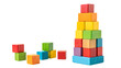 © shahzaib - Vibrant Wooden Building Blocks: Educational Stacking Tower & Creative Play Cubes