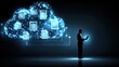 © Thi - Dreamlike surreal office with floating Paperwork, glowing Supervisor, secretary reading organization notice, certificate clouds forming index patterns
