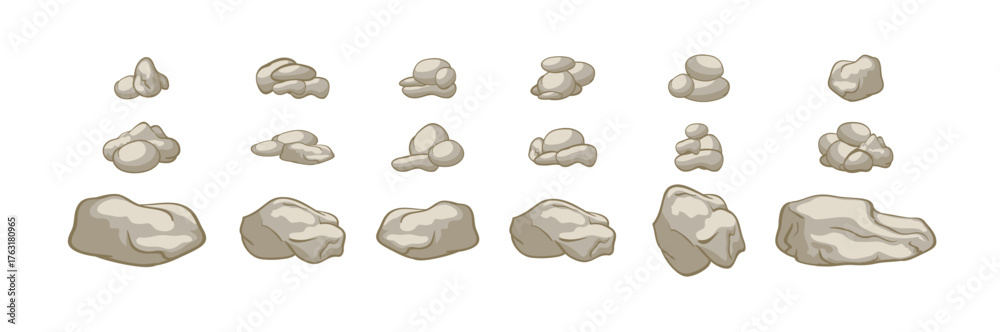 Image vectorielle Stock Rocks are used to create a drawing outline ...