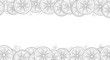 © Kiara - Elegant citrus slice frame in subtle gray shades for diverse creations
