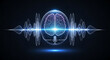 © Ali - Artificial intelligence brain with sound waves and microphone, representing aipowered voice recognition and neural network processing