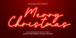© Muh - Merry Christmas text effect with neon style and editable