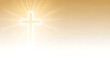 © Sandali Tharindi - Glowing cross background with golden light and copy space for All Saints and Souls Day