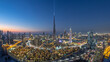 © HyperlapsePro - Dubai Downtown day to night timelapse view from the top in Dubai, United Arab Emirates