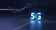 © AlenaSi - Innovative 5G technology concept showcases next generation cellular network, future tech for high speed data and connectivity. Futuristic 5G technology and high speed data for commercial use.