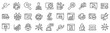 © SkyLine - Set of 30 outline icons related to seo. Linear icon collection. Editable stroke. Vector illustration