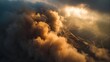 © yuliana - Cinematic Aerial Photo of Mining Dust Cloud