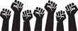 © fatimatz - Black Fists Raised in Solidarity A Powerful Illustration of Protest and Unity