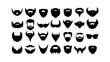 © Nitro arts - Beard and moustaches silhouette vector
