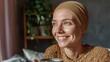 © LimeSky - Joyful woman enjoying tea at home post chemo