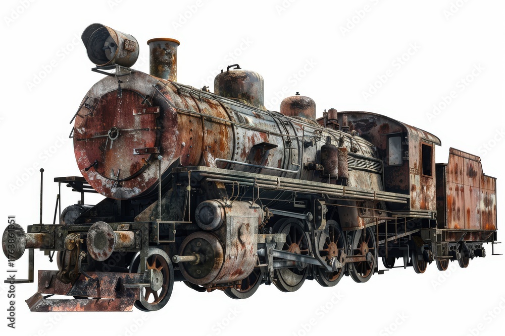 Steam Train Rust Rusty Rail Giant: An evocative image of an old, weathered steam train ...