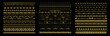 © terentyevner55 - Elegant set of golden decorative dividers and borders, vector ornament. Perfect for invitations, certificates, luxury cards, packaging, and vintage design projects.