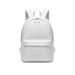 © 3D render png - A clean white canvas backpack with multiple compartments and adjustable straps isolated on transparent background