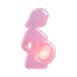 © Rawpixel.com - PNG Pregnancy silhouette glowing fetus