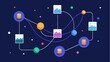 © Justlight - Stylized infographics emerge with animated transitions displaying data connections in a weblike structure intertwined with glowing pathways.