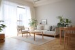© ant - simple interior with white walls, warm oak tones and soft shadows