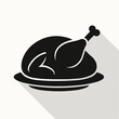 © Rafael - Silhouette of a roasted turkey on a platter