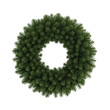 © Adi - Evergreen circular adornment against stark backdrop conveying winter solstice elegance