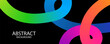 © Jeff design - Abstract Color Lines background. with Wave Color Shapes Pattern. Rainbow Colored Fluid Graphic Elements. Posters with 3D Wavy and Spiral Ribbons, colorful waves cards, cover, flayer, cover banner.