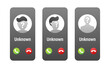 © DG-Studio - Incoming call interface showing unknown caller identity scam