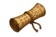 © PerfectPhoto - Ancient magic scroll holding mystical spell runes and pentagram