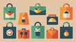 © Justlight - A collection of delivery bags with various restaurant logos arranged neatly to convey a wide range of cuisine choices.