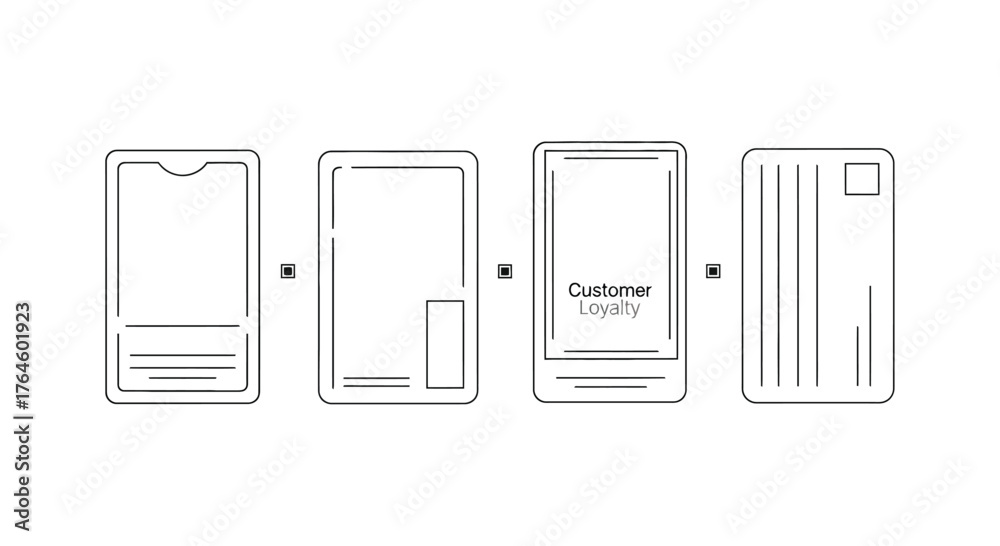 Four stages of product design evolution showing refinements and ...