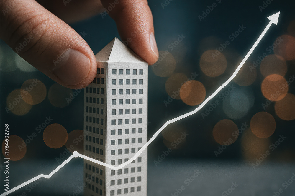 Dynamic chart shows growth and progress inspiring success and ...