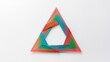 © AkuAku - Triangle composed of red, blue, and green wax crayons