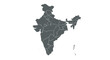 © Maureen - Detailed map of india with state borders in monochrome style