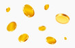 © AI-Studio - Realistic gold coins explosion. Golden coins of million dollars lottery games prize. Flying coin vector illustration